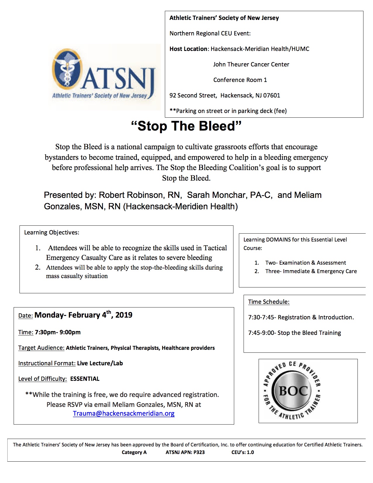 ATSNJ Northern Region Event